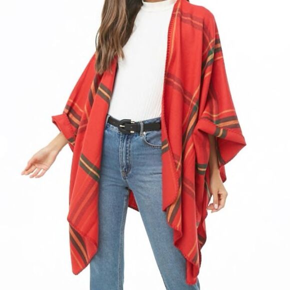 Forever 21 Sweaters - Plaid Flannel Shawl